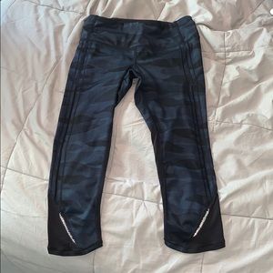 blue camo leggings